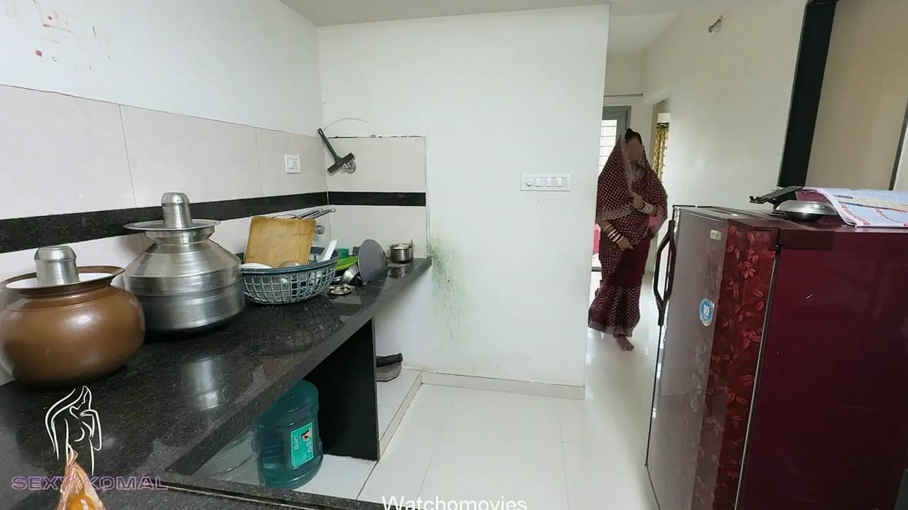 Hidden pussy screams in a tight kitchen homemade